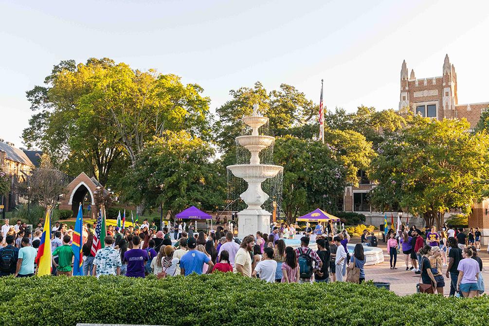 image of students on campus